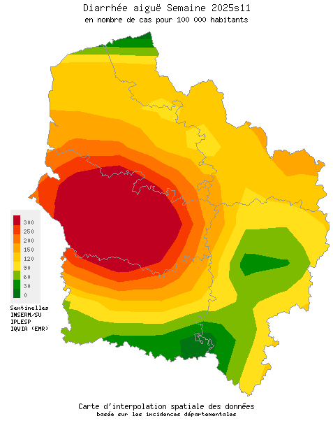 Semaine 202511 - Diarrhée aiguë - Activité modérée en Hauts-de-France