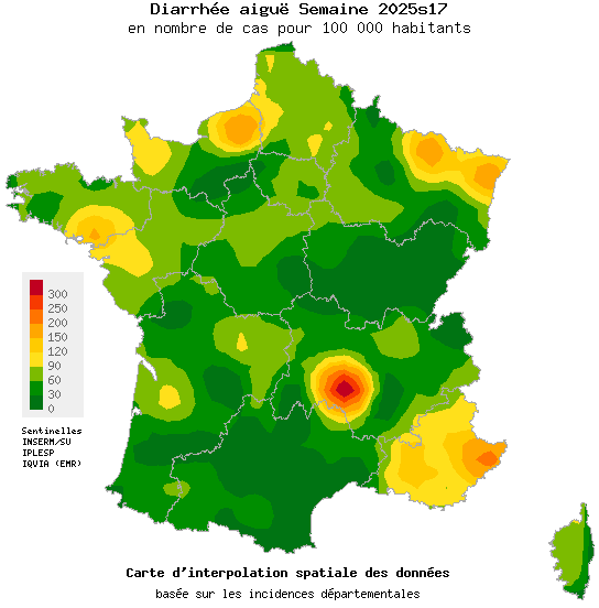 Semaine 202517 - Diarrhée aiguë - Activité faible en médecine générale