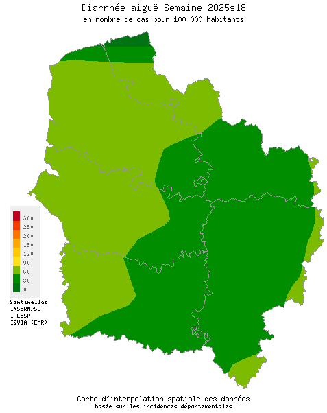 Semaine 202518 - Diarrhée aiguë - Activité faible en Hauts-de-France