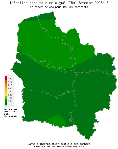 Semaine 202518 - Infection respiratoire aiguë (IRA) - Activité faible en Hauts-de-France