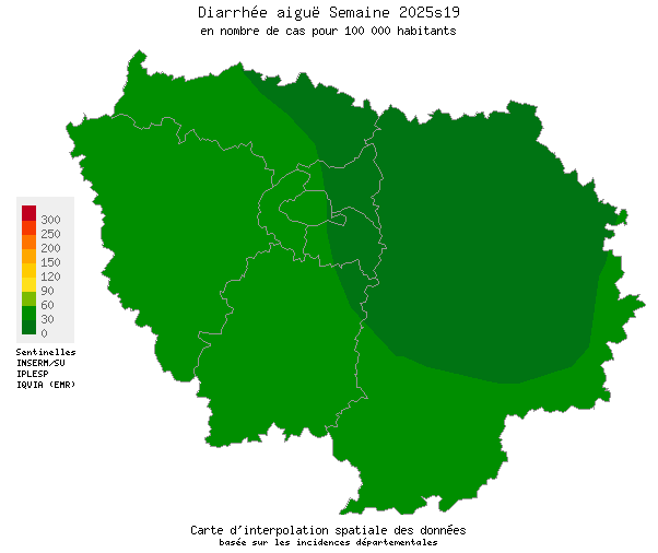 Semaine 202519 - Diarrhée aiguë - Activité faible en Ile-de-France