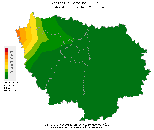 Semaine 202519 - Varicelle - Activité faible en Ile-de-France