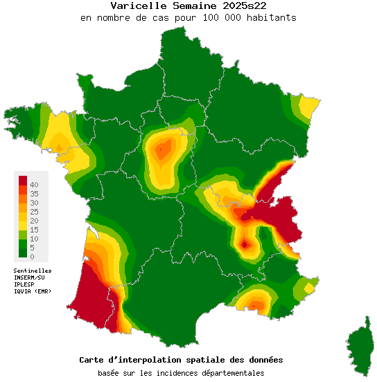 Semaine 202522 - Varicelle - Activité faible en médecine générale