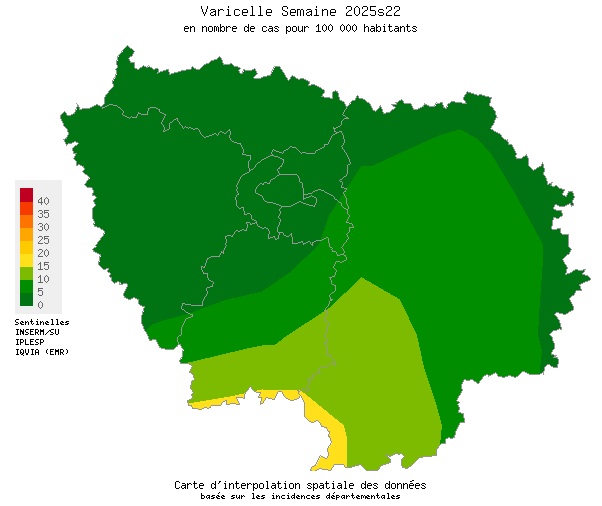 Semaine 202522 - Varicelle - Activité faible en Ile-de-France
