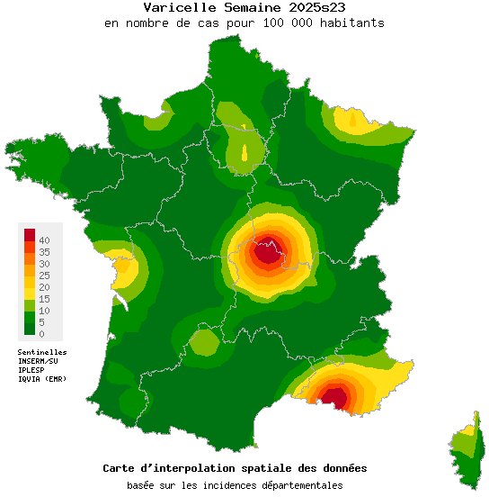 Semaine 202523 - Varicelle - Activité faible en médecine générale