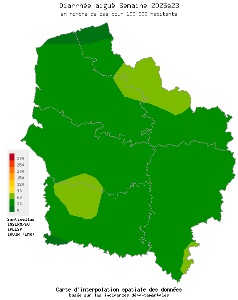 Semaine 202523 - Diarrhée aiguë - Activité faible en Hauts-de-France