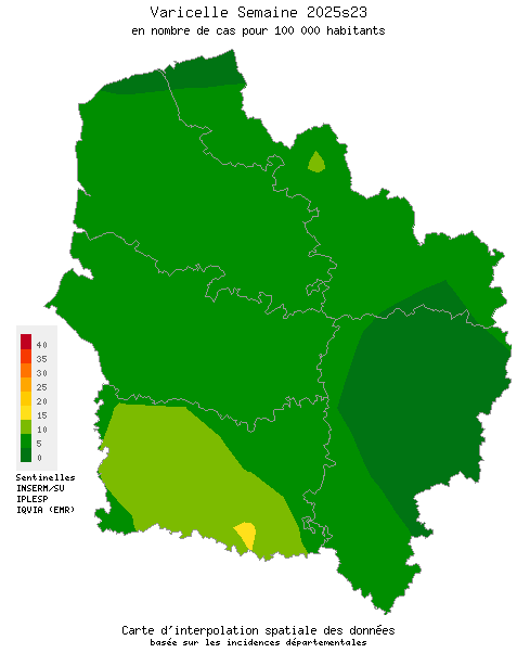 Semaine 202523 - Varicelle - Activité faible en Hauts-de-France