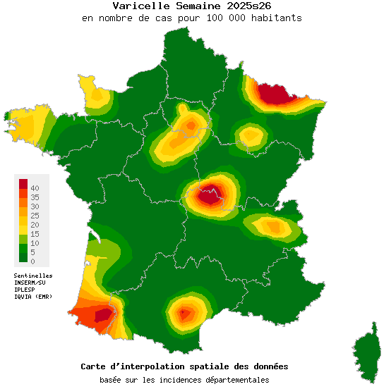 Semaine 202526 - Varicelle - Activité faible en médecine générale