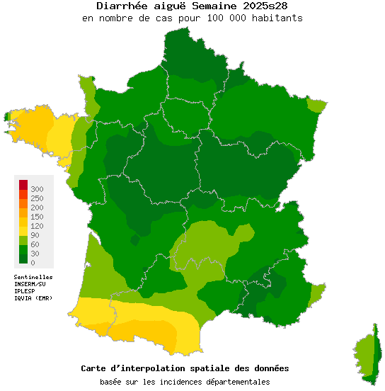 Semaine 202528 - Diarrhée aiguë - Activité faible en médecine générale