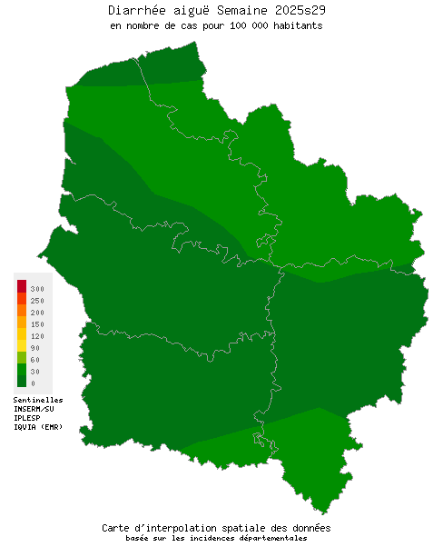 Semaine 202529 - Diarrhée aiguë - Activité faible en Hauts-de-France