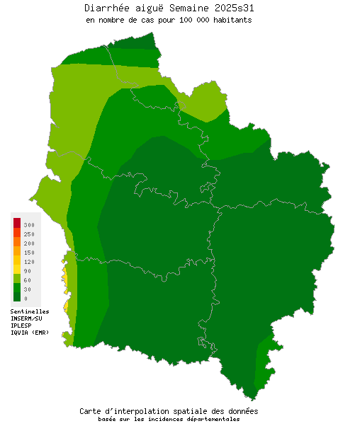 Semaine 202531 - Diarrhée aiguë - Activité faible en Hauts-de-France