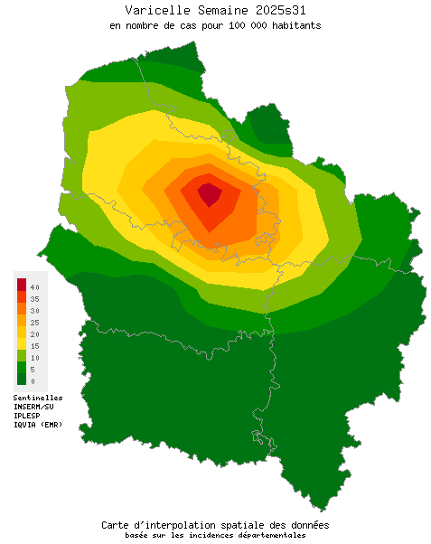 Semaine 202531 - Varicelle - Activité faible en Hauts-de-France