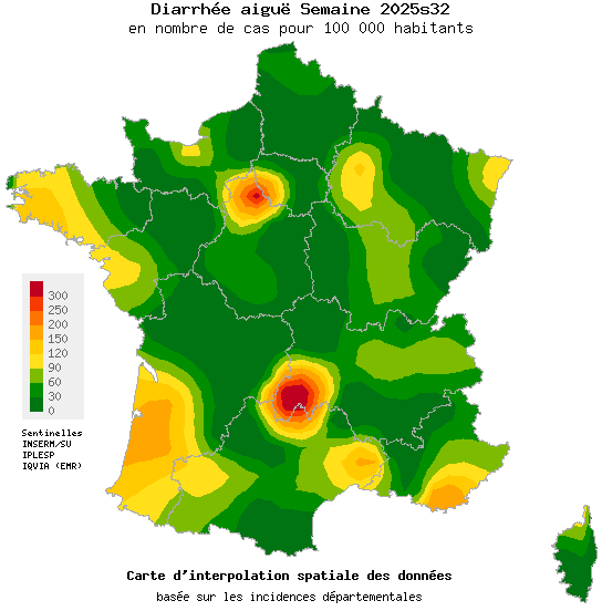 Semaine 202532 - Diarrhée aiguë - Activité faible en médecine générale