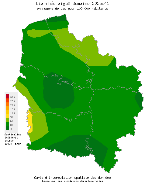 Semaine 202541 - Diarrhée aiguë - Activité faible en Hauts-de-France