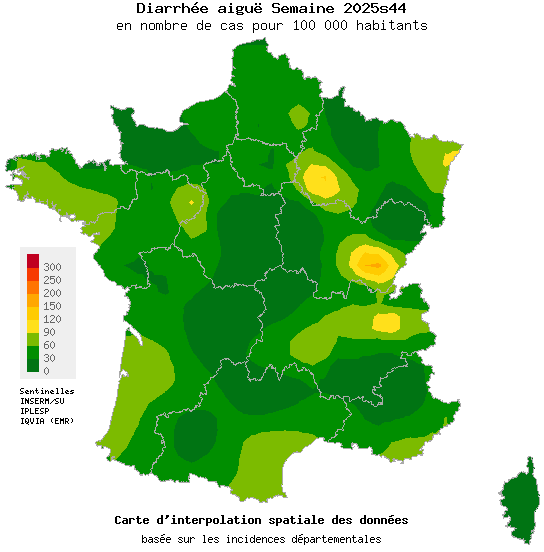 Semaine 202544 - Diarrhée aiguë - Activité faible en médecine générale