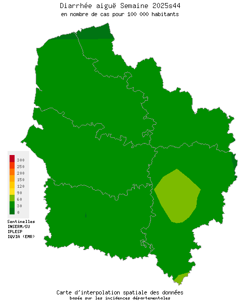 Semaine 202544 - Diarrhée aiguë - Activité faible en Hauts-de-France