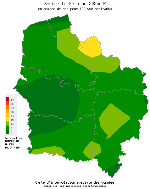 Semaine 202544 - Varicelle - Activité faible en Hauts-de-France