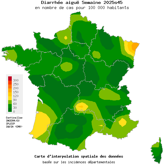 Semaine 202545 - Diarrhée aiguë - Activité faible en médecine générale