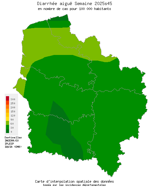 Semaine 202545 - Diarrhée aiguë - Activité faible en Hauts-de-France