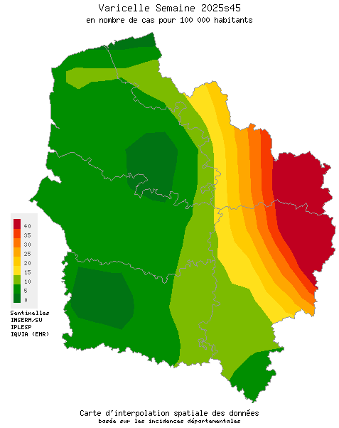 Semaine 202545 - Varicelle - Activité faible en Hauts-de-France