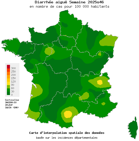 Semaine 202546 - Diarrhée aiguë - Activité faible en médecine générale
