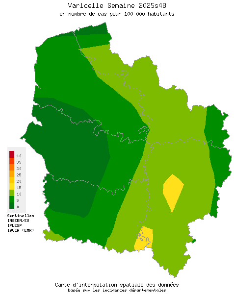 Semaine 202548 - Varicelle - Activité faible en Hauts-de-France