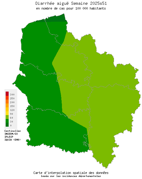 Semaine 202551 - Diarrhée aiguë - Activité faible en Hauts-de-France