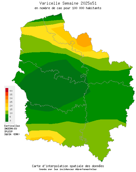 Semaine 202551 - Varicelle - Activité faible en Hauts-de-France