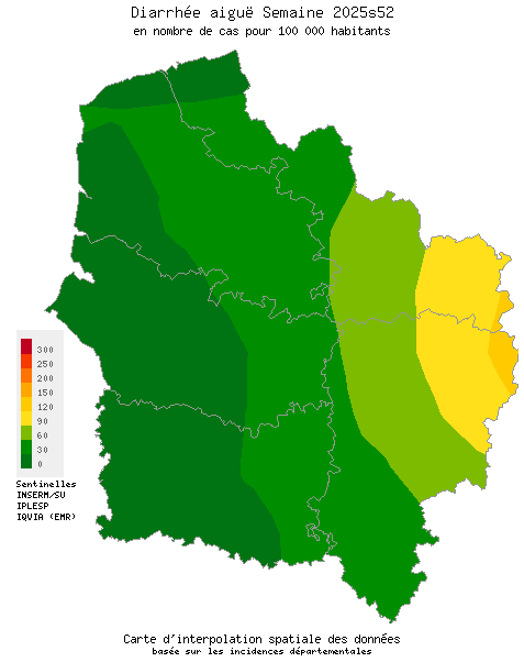 Semaine 202552 - Diarrhée aiguë - Activité faible en Hauts-de-France