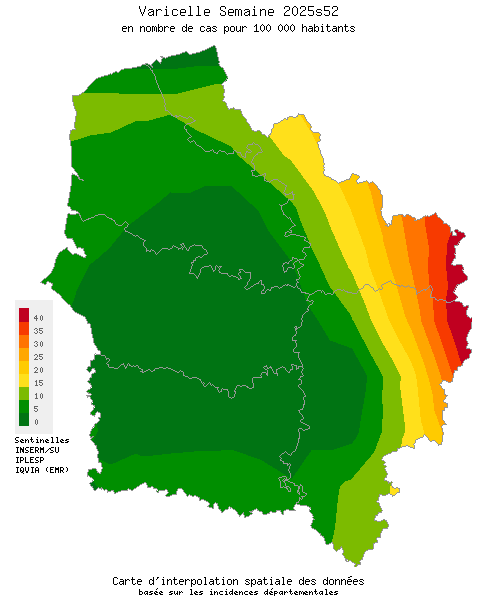 Semaine 202552 - Varicelle - Activité faible en Hauts-de-France