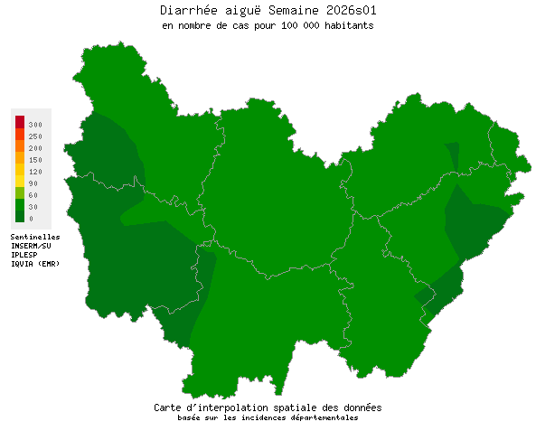 Semaine 202601 - Diarrhée aiguë - Activité faible en Bourgogne-Franche-Comté