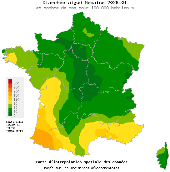 Semaine 202601 - Diarrhée aiguë - Activité faible en médecine générale