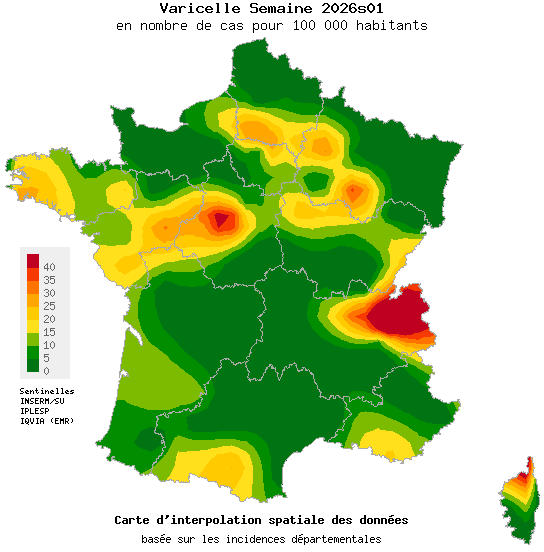 Semaine 202601 - Varicelle - Activité faible en médecine générale