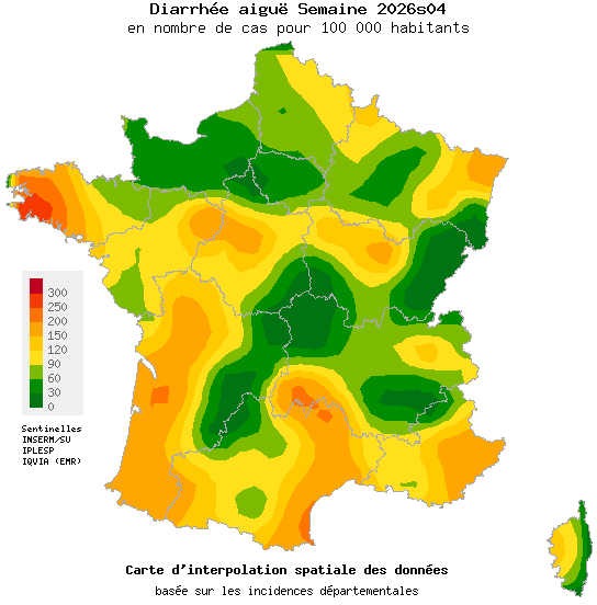 Semaine 202604 - Diarrhée aiguë - Activité faible en médecine générale