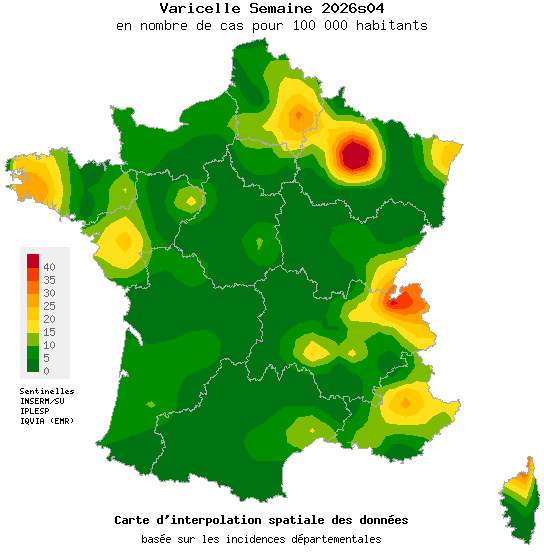 Semaine 202604 - Varicelle - Activité faible en médecine générale