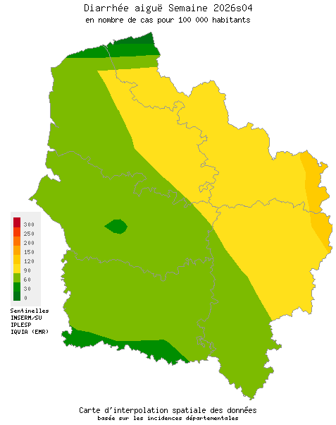 Semaine 202604 - Diarrhée aiguë - Activité faible en Hauts-de-France