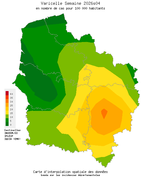 Semaine 202604 - Varicelle - Activité faible en Hauts-de-France