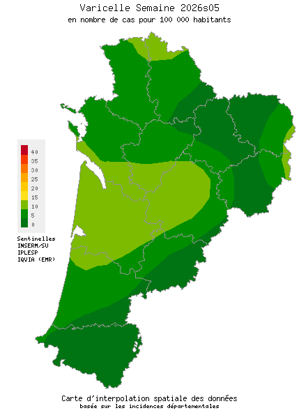 Semaine 202605 - Varicelle - Activité faible en Nouvelle-Aquitaine