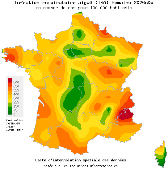 Semaine 202605 - Infection respiratoire aiguë (IRA) - Activité modérée en médecine générale