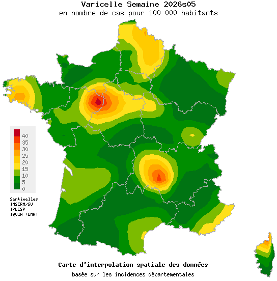Semaine 202605 - Varicelle - Activité faible en médecine générale