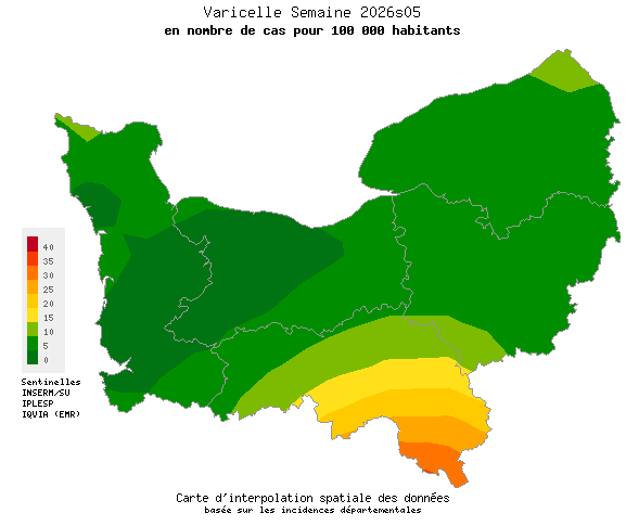 Semaine 202605 - Varicelle - Activité faible en Normandie