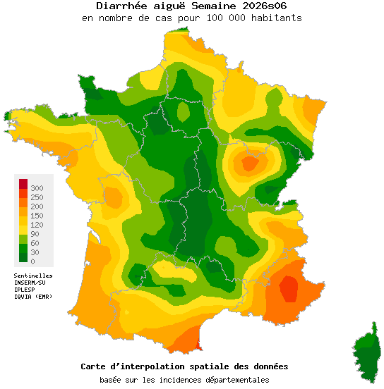 Semaine 202606 - Diarrhée aiguë - Activité modérée en médecine générale