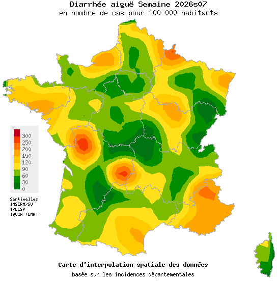 Semaine 202607 - Diarrhée aiguë - Activité modérée en médecine générale