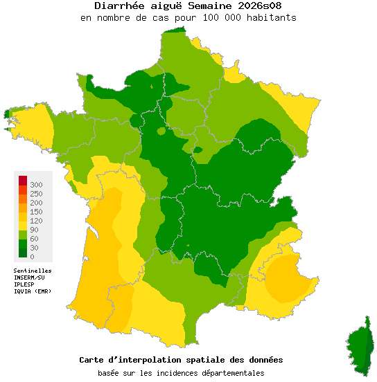 Semaine 202608 - Diarrhée aiguë - Activité faible en médecine générale