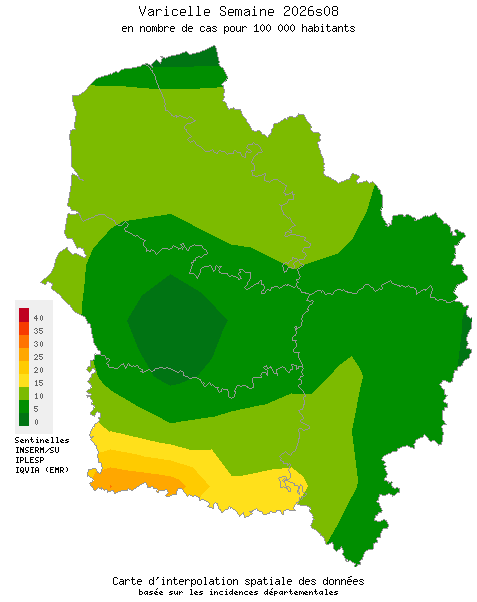 Semaine 202608 - Varicelle - Activité faible en Hauts-de-France