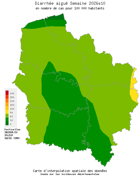 Semaine 202610 - Diarrhée aiguë - Activité faible en Hauts-de-France