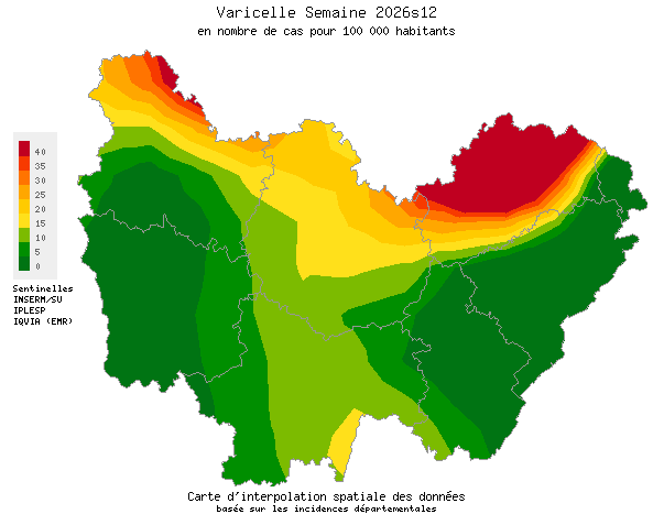 Semaine 202612 - Varicelle - Activité faible en Bourgogne-Franche-Comté