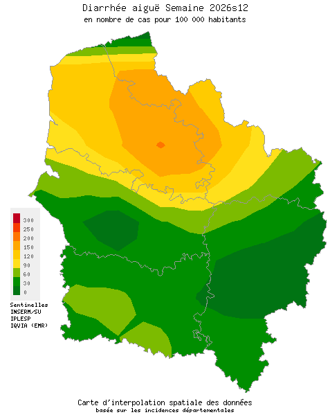 Semaine 202612 - Diarrhée aiguë - Activité modérée en Hauts-de-France