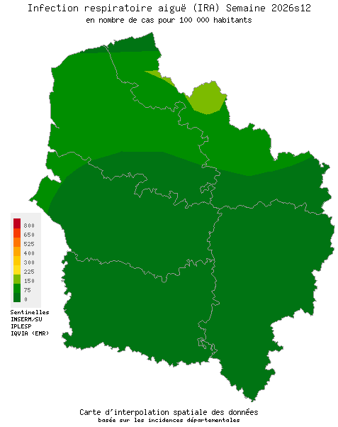 Semaine 202612 - Infection respiratoire aiguë (IRA) - Activité faible en Hauts-de-France