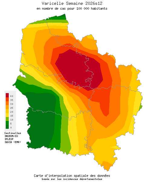 Semaine 202612 - Varicelle - Activité modérée en Hauts-de-France